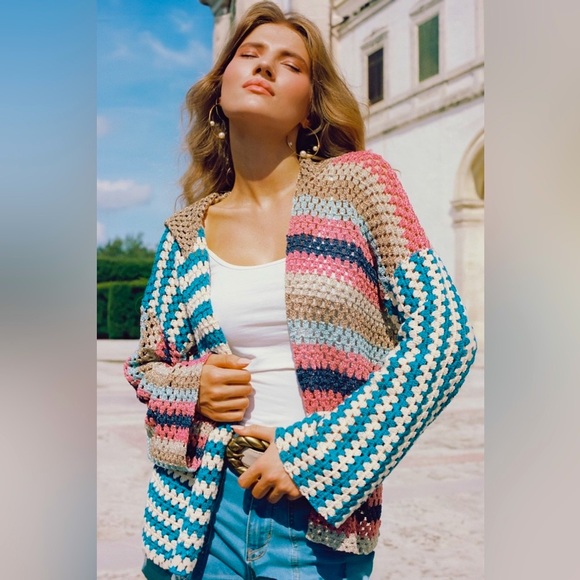 Elan lurex multicolor cardigan - Picture 6 of 16